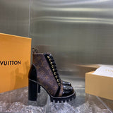 Louis Vuitton Grey Classic Ballet Flats - Back View
