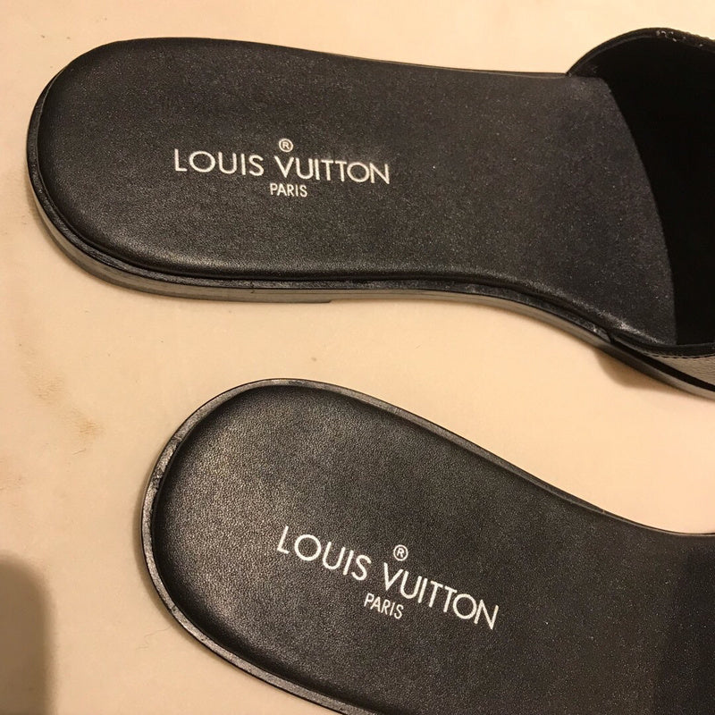 Louis Vuitton luxury shoes detail shot