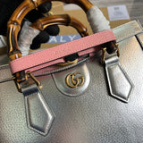 Back view of refined sleek women's handbag – women's luxury handbag