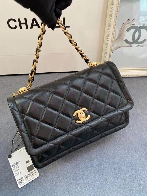 Zivas Charm Polished Finish Fashion Handbag (Signature Shape & Finish) – Back View