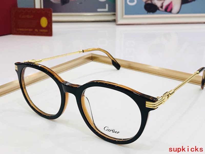 Close-up detail view of Cartier unisex sunglasses