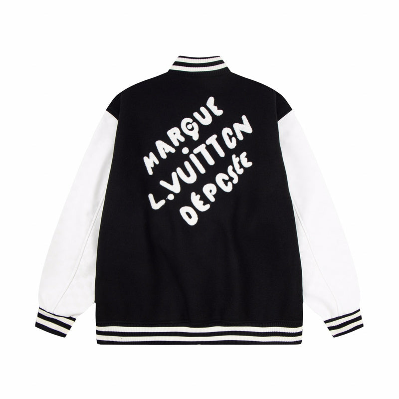 Close-up detail shot of Louis Vuitton luxury clothing with contemporary cut