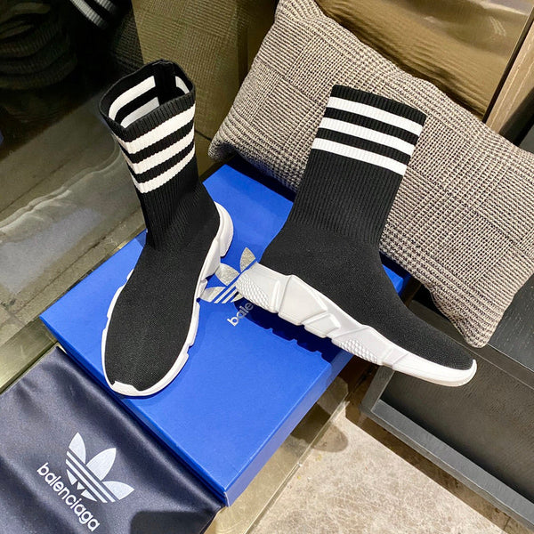 Balenciaga Black Platform Heels - Angled View
