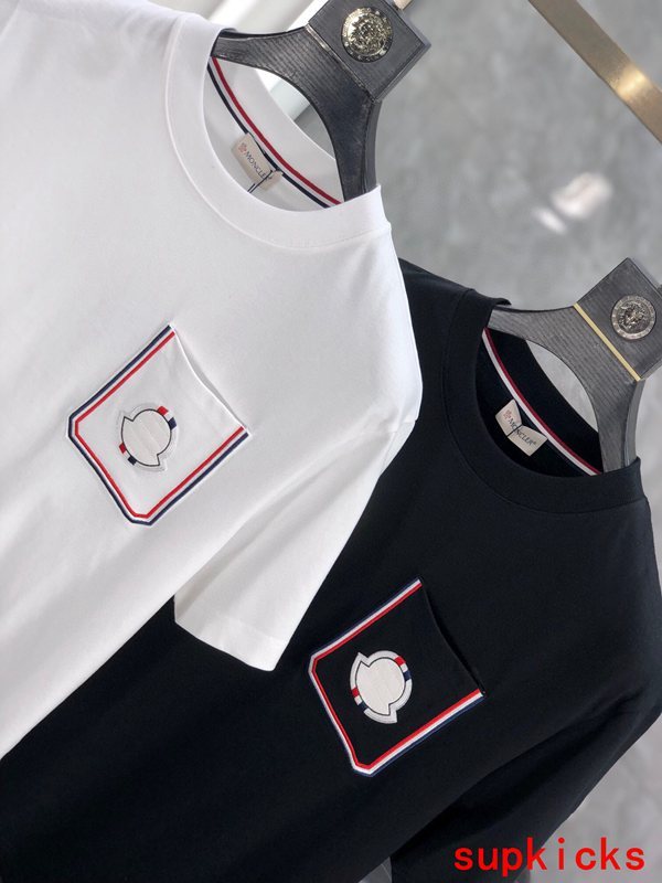 Full styled look of Moncler luxury clothing with relaxed-fit cut