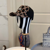 Close-up detail view of Burberry unisex cap