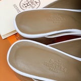 Hermès Burgundy High-Top Sneakers - Heel Detail View