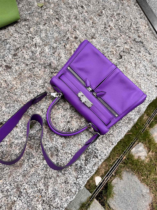 Close-up detail of tailored bag design