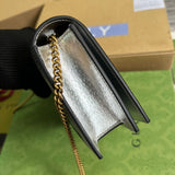 Handle and strap detail of sleek polished women's handbag – women's designer-style accessory