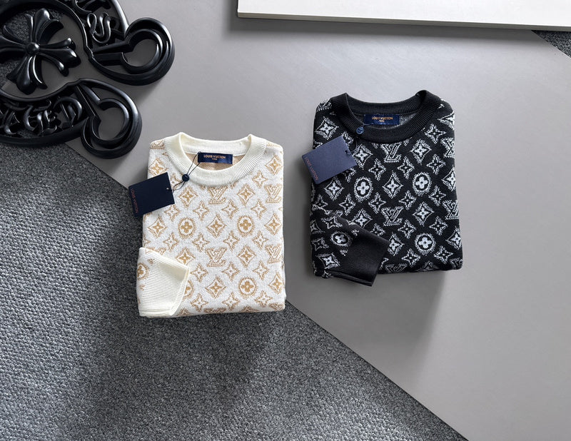 Side profile of Louis Vuitton luxury clothing with logo-detail design