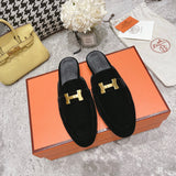 Hermès Black Ankle Strap Heels - Side Profile View