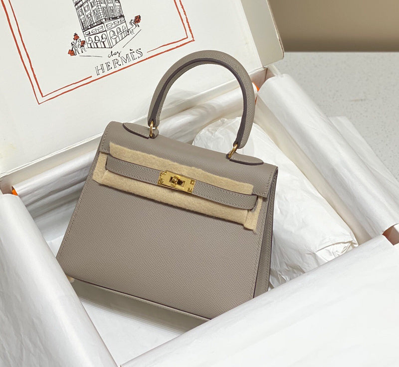 Side view of chic structured handbag