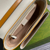 Side profile of signature polished women's handbag – women's premium purse