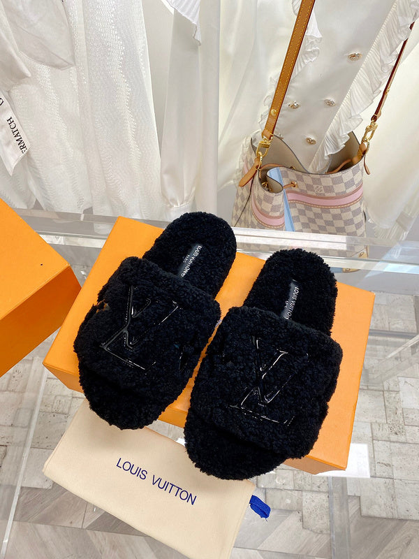 Louis Vuitton Camel Platform Heels - Side Profile View