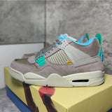 Side profile of Nike clean off-white sneakers classic court silhouette