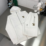 Back view of Louis Vuitton luxury clothing with monogram-inspired silhouette