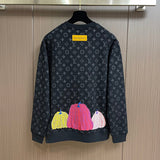 Side profile of Louis Vuitton luxury clothing with relaxed-fit cut