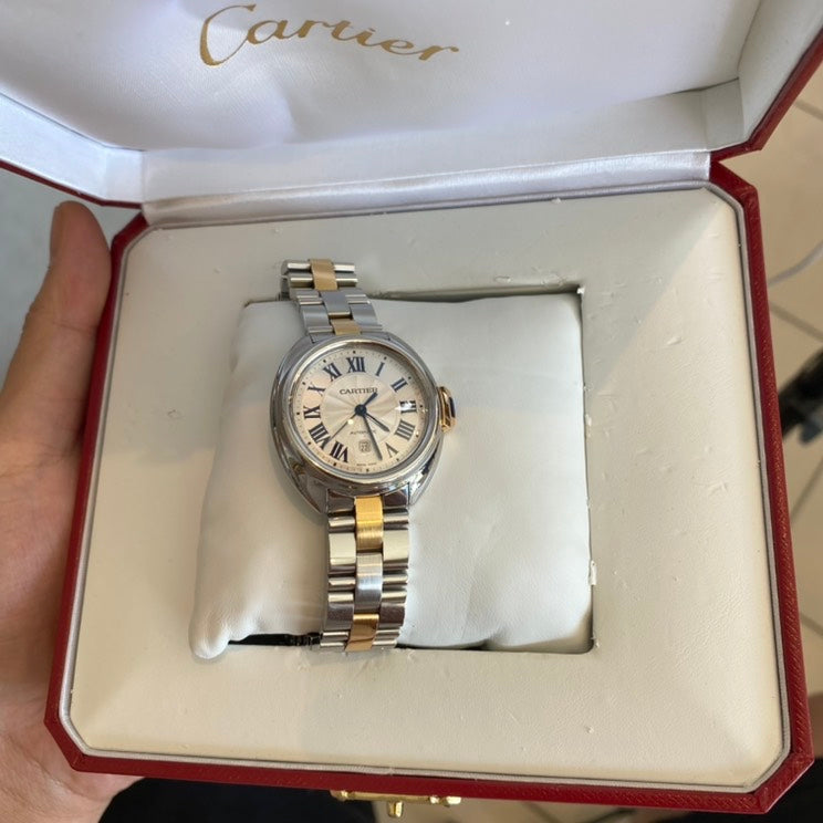 Front view of Cartier unisex watch