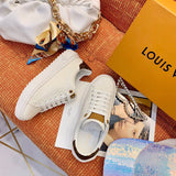 Close-up of Louis Vuitton shoes craftsmanship
