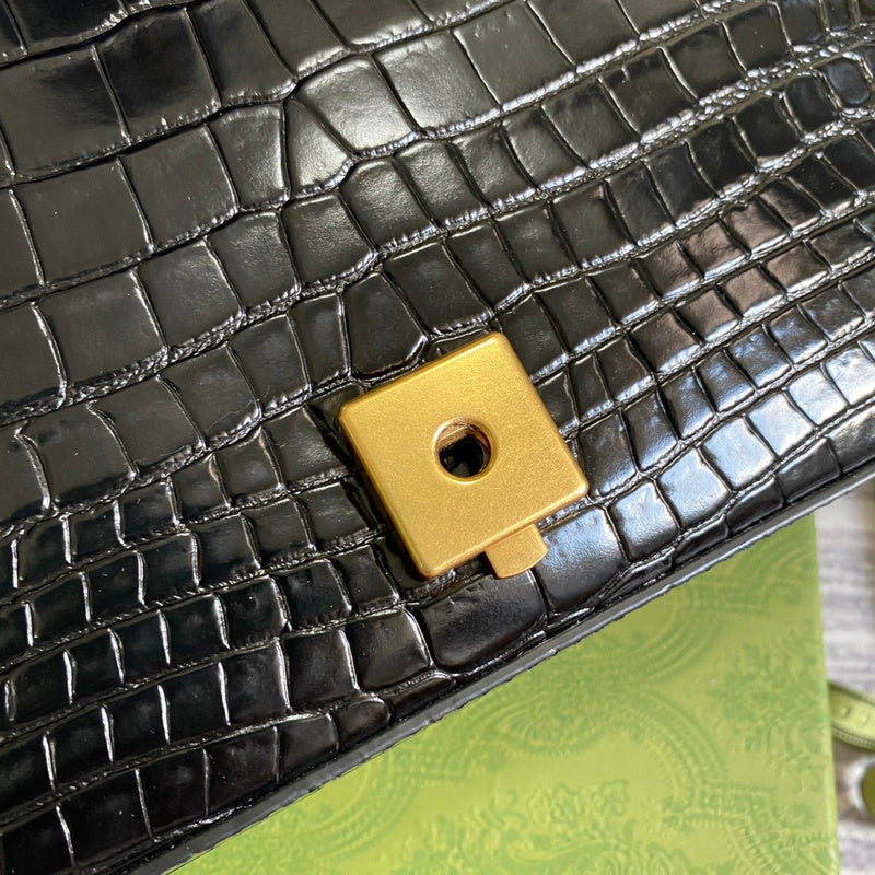 Close-up detail of structured sleek women's handbag – women's luxury handbag