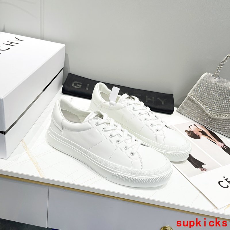 Givenchy White Loafer Flats - Close-Up Texture View
