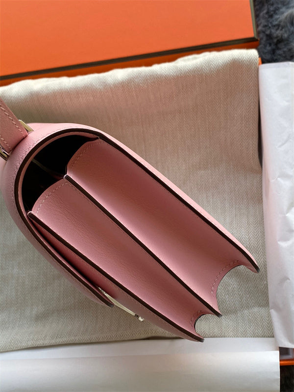 Side view of chic structured handbag