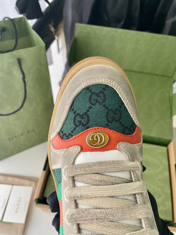 Gucci bold contrast luxury sneakers view 6 breathable knit upper