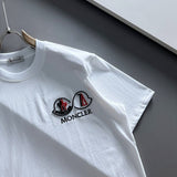 Side profile of Moncler luxury clothing with tailored silhouette