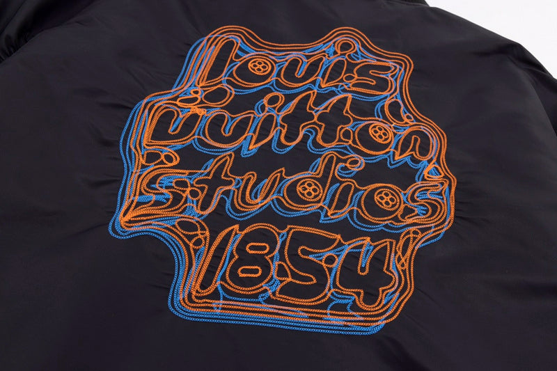 Front view of Louis Vuitton luxury clothing with contemporary cut