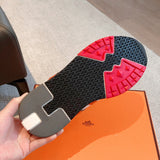 Hermès Black Pointed-Toe Flats - Close-Up Texture View