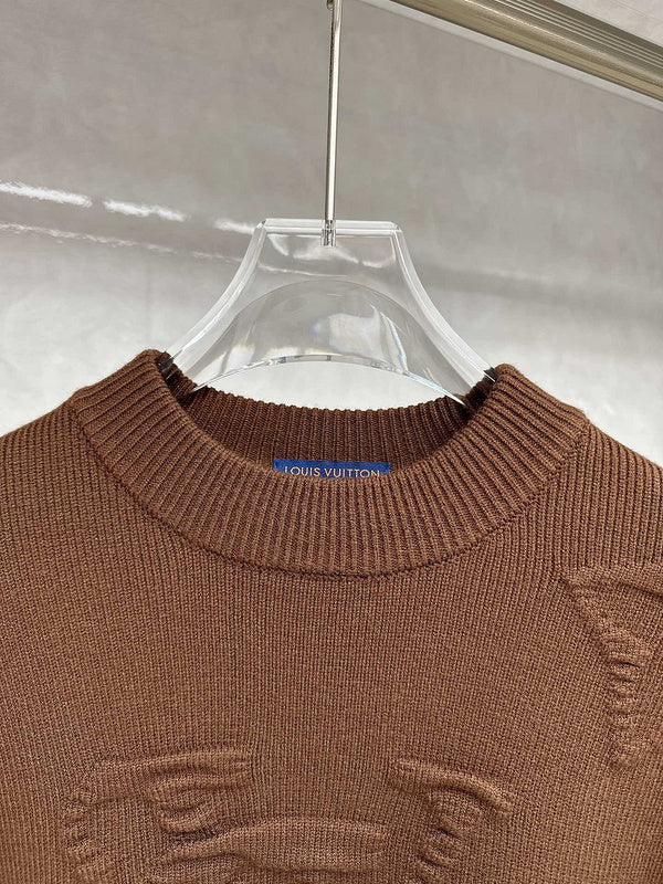 Full styled look of Louis Vuitton luxury clothing with tailored silhouette
