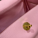 Side view of effortless structured handbag