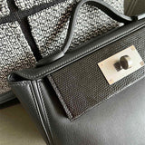  crossbody bag close-up of hardware and finish