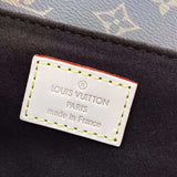 Side profile of structured classic women's handbag – women's statement bag