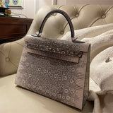  streamlined top-handle bag detail view showing craftsmanship 8