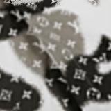 Front view of Louis Vuitton luxury clothing with logo-detail design