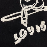 Front view of Louis Vuitton luxury clothing with logo-detail design
