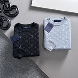 Side profile of Louis Vuitton luxury clothing with logo-detail design