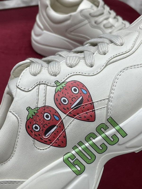 Gucci soft grey luxury sneakers view 7 bold athletic profile