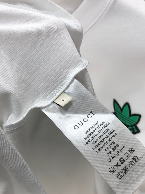 Side profile of Gucci luxury clothing with streetwear-inspired cut