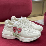 Gucci soft grey luxury sneakers view 11 bold athletic profile