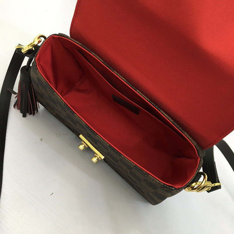 Front view of refined elevated women's handbag – women's luxury handbag