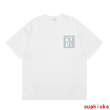 Full styled look of Rhude luxury clothing with relaxed-fit cut