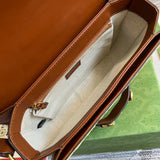 Side view of smart structured handbag