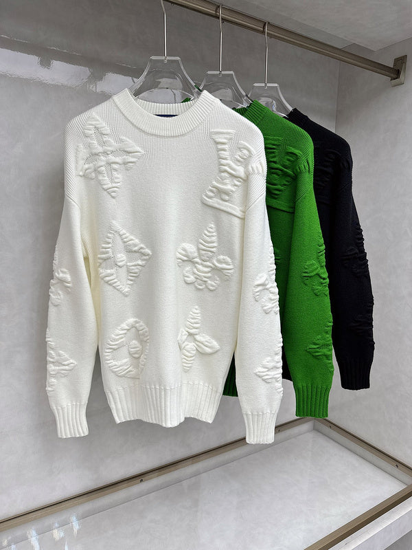 Close-up detail shot of Louis Vuitton luxury clothing with relaxed-fit cut