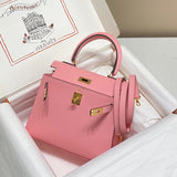 Side view of chic structured handbag