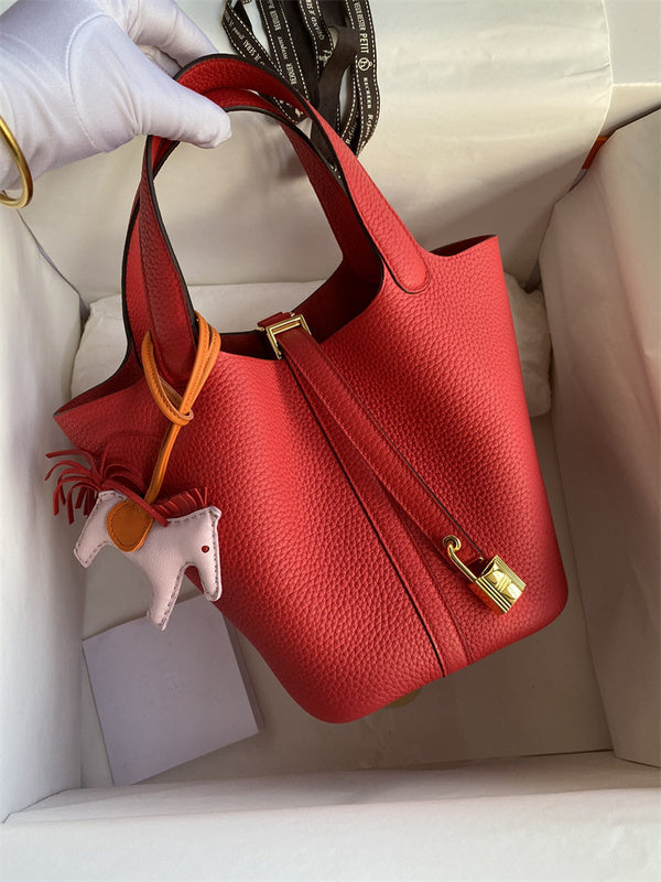 Close-up detail of sophisticated bag design