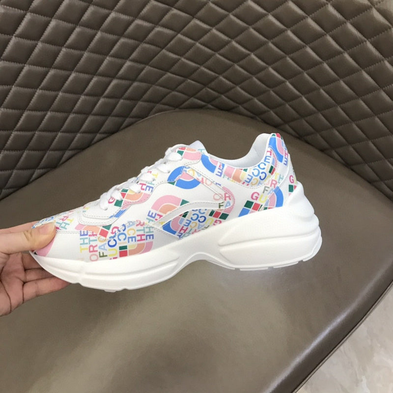 Gucci sneakers detailed view showing premium designer craftsmanship