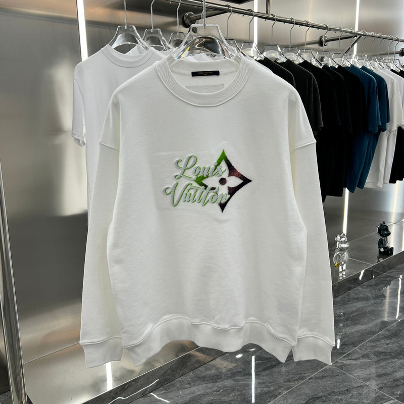 Front view of Louis Vuitton luxury clothing with relaxed-fit cut