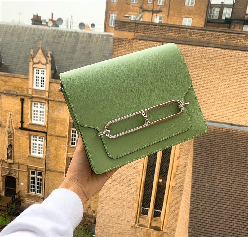 Close-up detail of modernist bag design