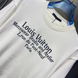 Flat lay presentation of Louis Vuitton luxury clothing with runway-inspired design